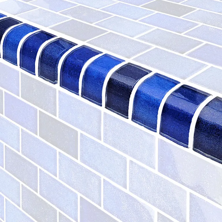 Deep Sea, Trim 1" x 2" - Glass Tile