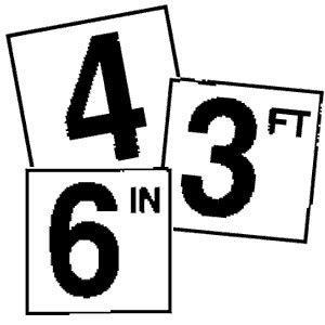 INLAYS INC. - Depth Markers - Metric - Smooth Ceramic Numbers with Decimals