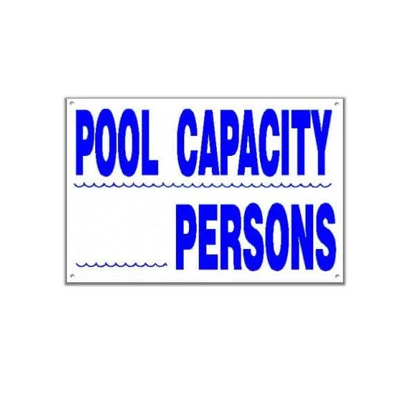 National Stock Sign - Pool Capacity Sign