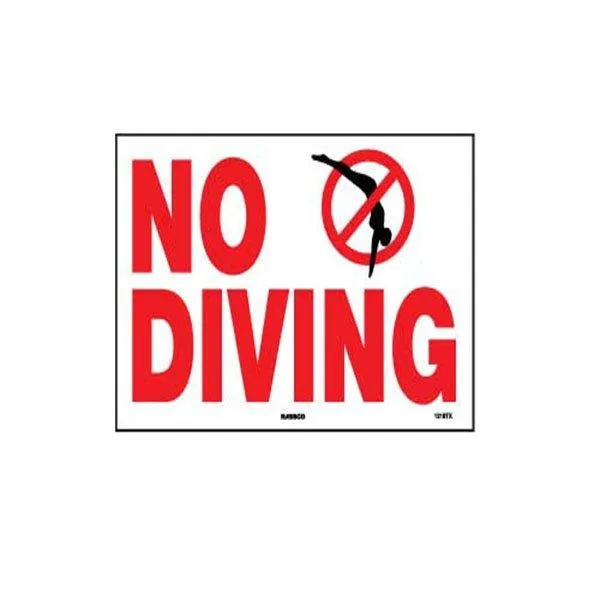 National Stock Sign - TX No Diving 12 inch X 18 inch