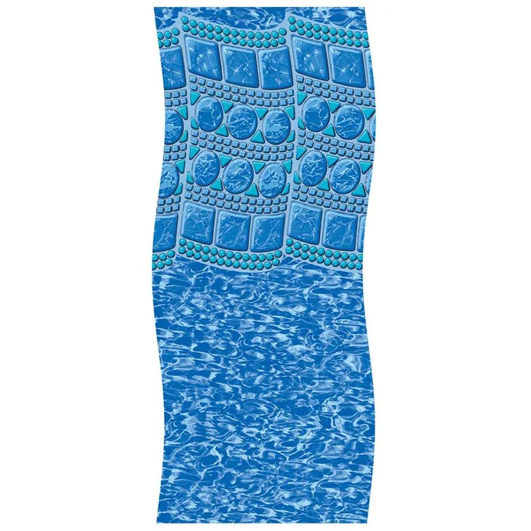 Swimline - Overlap 16' x 32' Oval Swirl Tile 48/52 in. Depth Above Ground Pool Liner, 25 Mil